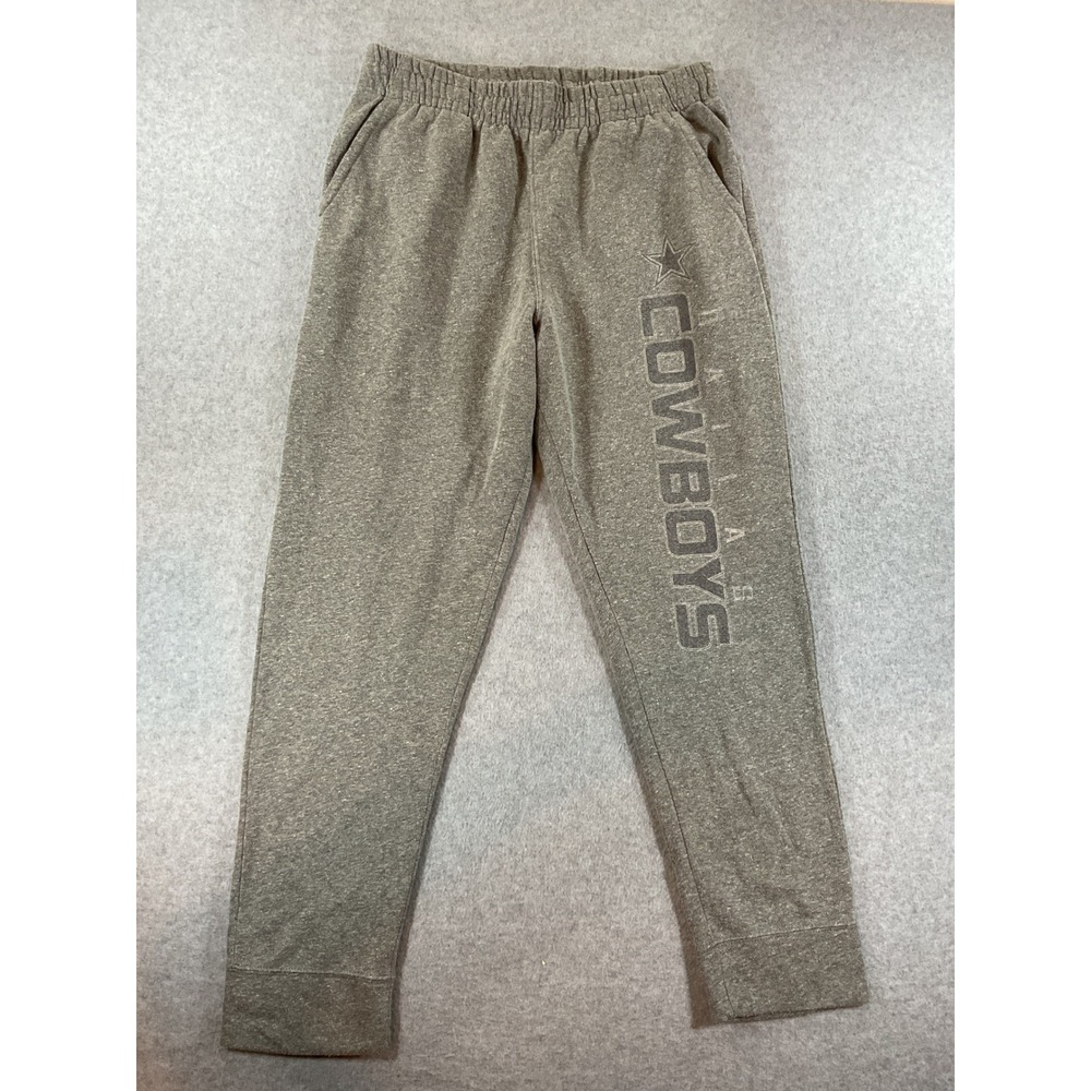 NFL Dallas Cowboys Men Large Gray Fleece Jogger Sweatpants Sleepwear #706